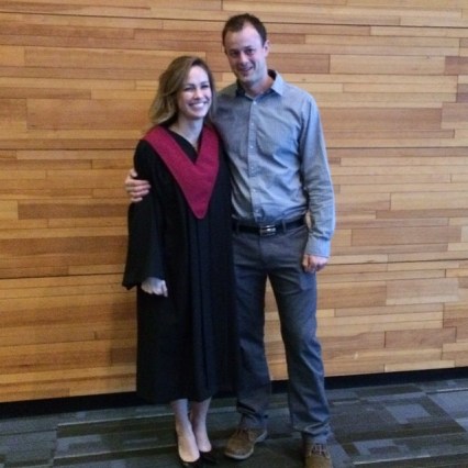 My supportive husband at the 4th graduation he's cheered me on through- CPA-CGA