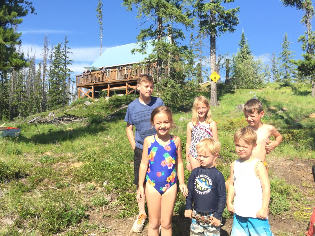 Grandchildren at family cabin